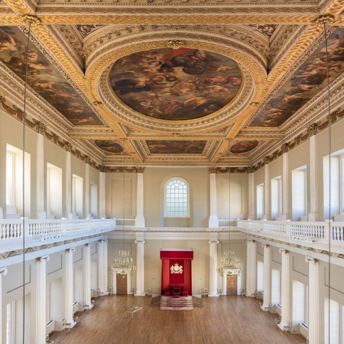 On 12 Jan 1618-19, the old Banqueting House is consumed by fire and Inigo Jones was hired to replace