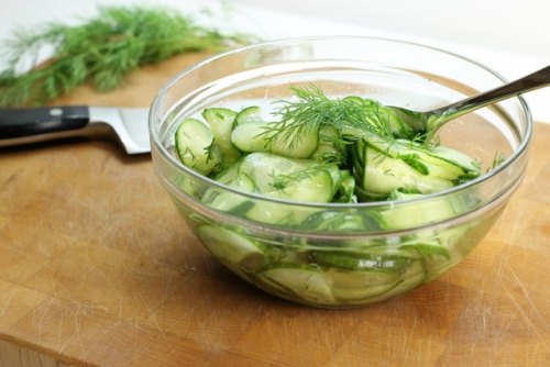 foodffs: A quick and refreshing German Cucumber Salad or Gurkensalat recipe, featuring only 4 i