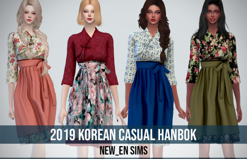 Newen] Sims4 2019 Korean Casual HanBok Dress... : NEWEN092