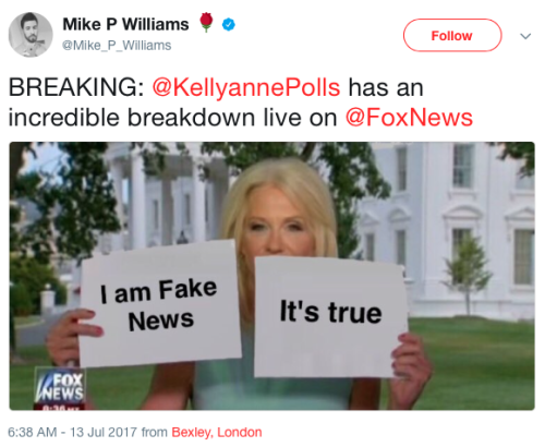 micdotcom:Kellyanne Conway held up signs on Sean Hannity’s show and Photoshop hilarity ensued