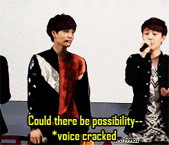 baekaid-o:  D.O.’s voice cracked while singing ‘catching feelings’~ 