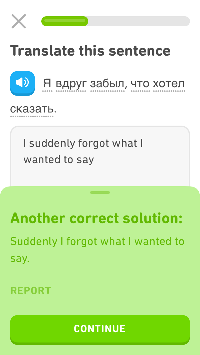 Weird Duolingo Phrases — [image transcription: a Russian phrase says “I...