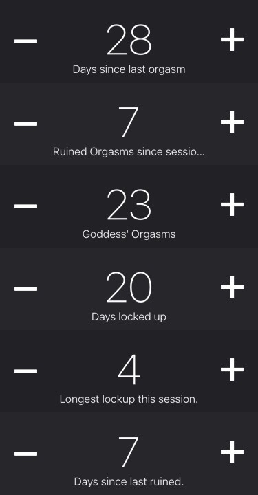 lockedbygf: Only 5 more days and I can ask for a cum. That’s the bet. Go 32 days without askin