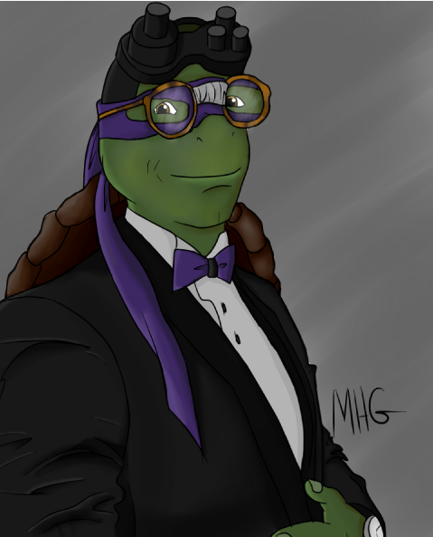 mikeyshulagirl: Did a quick redraw!@donnies-icing gave me the tophat idea after she said he’d 