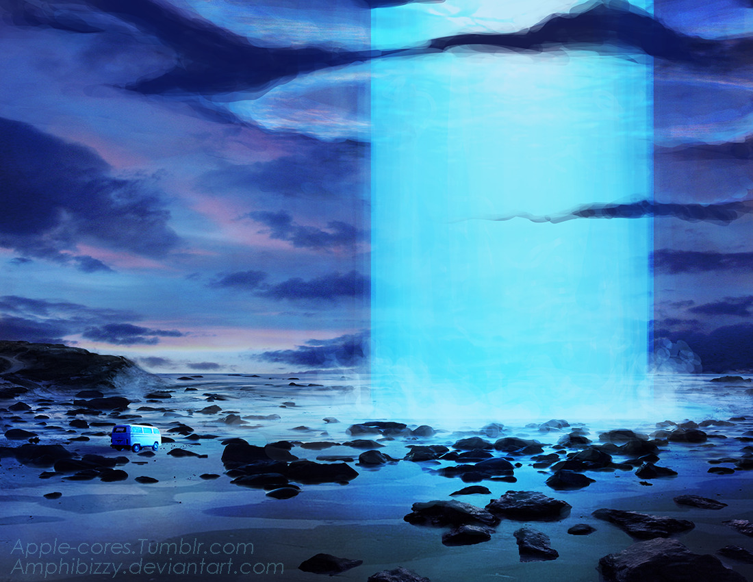 apple-cores: Beach City and Lapis’ water tower photomanip assignments for class!