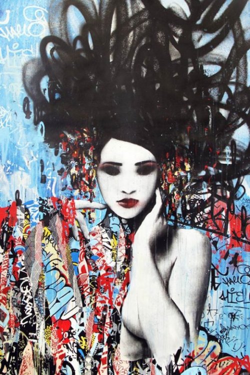 nightofmisty:  Geisha Street Art. 