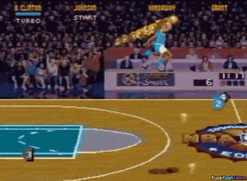 sonofsam75:  yung-pharoah:  Nba jam!!! Used to beat my friends at this game all the time  this was the shhhh back in the day  Classic.