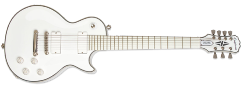 The Epiphone Matt Heafy SnØfall Les Paul Custom is the second collaboration between Epiphone and Tri