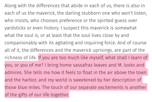 medusagirlfriend: Mary Oliver on how differences bring couples closer together