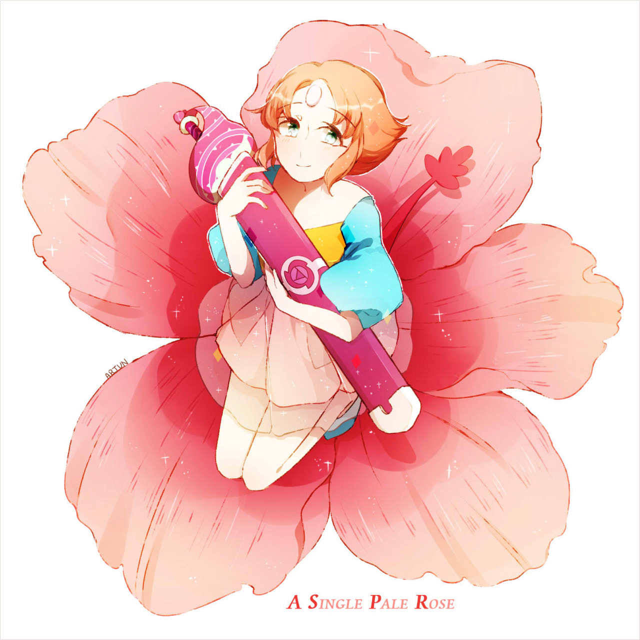 arjunpusa:  doodle A Single Pale Rose 