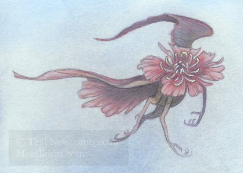 thedancingemu:ACEO Paintings: Feral FaeriesI’ve been combing through my sketch books for critters to