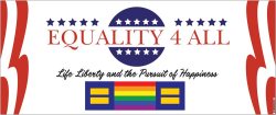 storyofagayboy:  Check out the banners I designed for the Douglasvillle, Georgia 4th of July parade! This will be the first ever LGBT oriented group to walk in the parade. Although I am nervous, we have a lot of wonderful people supporting it including