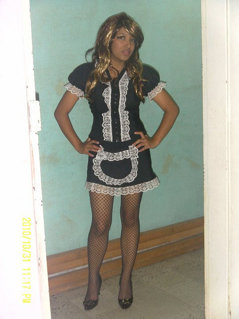 My son as French Maid by ValentinaGomez on Flickr.