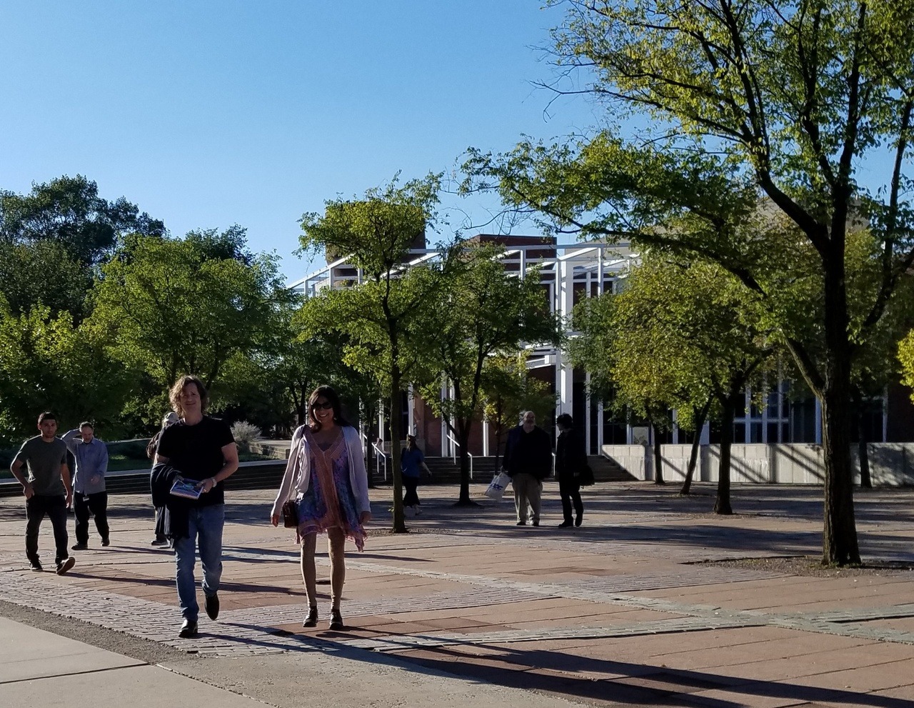 Jeff and Vijaya strolling through the Ohio State campus during CXC weekend