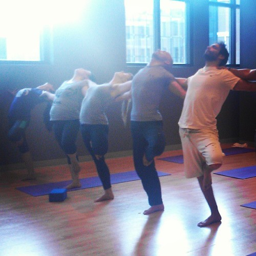 Heart opener in tree pose. Tonight’s class at #thegymatcitycreek #community #yoga #yogateacher