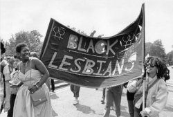 deltayouthnc: “BLACK LESBIANS,” Gay Pride Parade, London, United Kingdom, June 1985. Photo © @gettyimages 