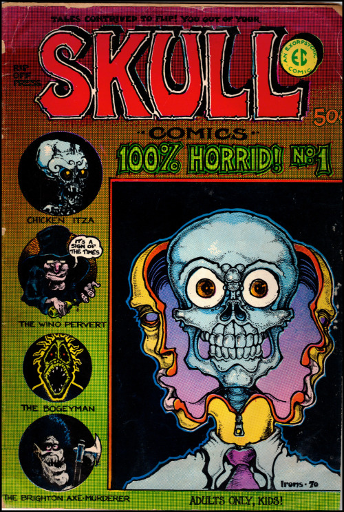 Skull Comics #1, 1970. Cover art by Greg Irons.Greystoke Trading Company.