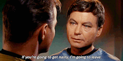 tiardistewart:  I see this gif get passed around all the time, and I just can’t, for the life of me, get over how god damn pretty Deforest Kelley’s eyes are! Ugh, just LOOK AT THEM