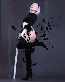 cosplayhotties:  PeachyPpang Cosplay as 2B