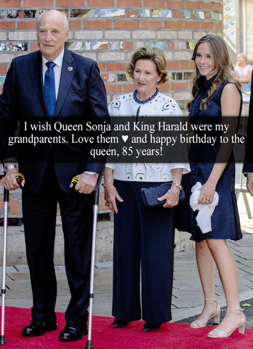 “I wish Queen Sonja en King Harald were my grandparents. Love them ♥️ and happy birthday to the quee