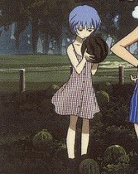 spiribia: look at this official art of rei staring at a watermelon