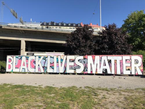 Black Lives Matter graffiti in Södermalm, Stockholm