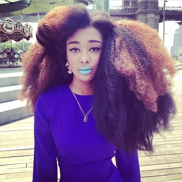 thegirlwithcaramelskin:  Mane. Mane. Lips.   For the full shoot pick up Txture Mag’s