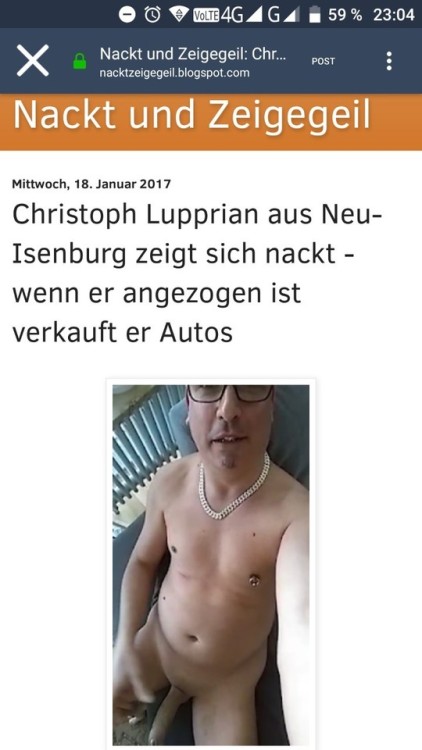 Christoph Lupprian aus Neu-Isenburg zeigt sich nackt