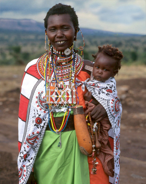 A Masai woman wearing her finest clothes