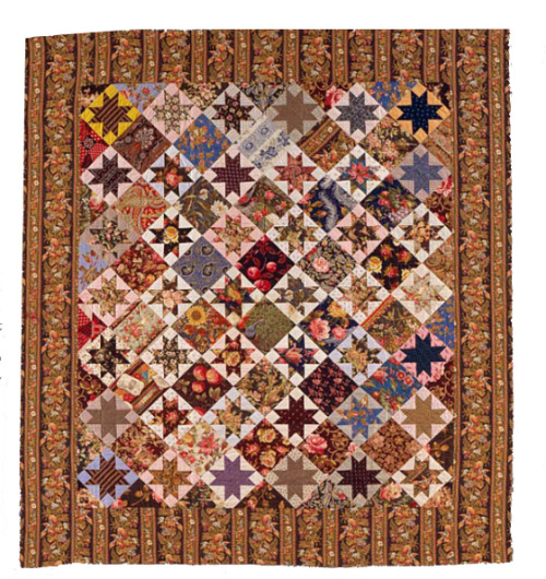 Quilt Evening star, 1890. New Jersey, USA. Via LACMA.