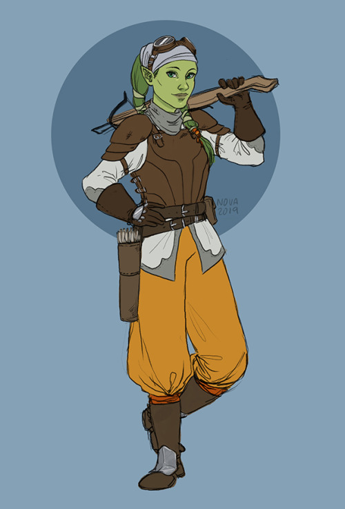 spacefjords:[ID: a digital drawing of hera from star wars rebels. her clothing is inspired by her ca