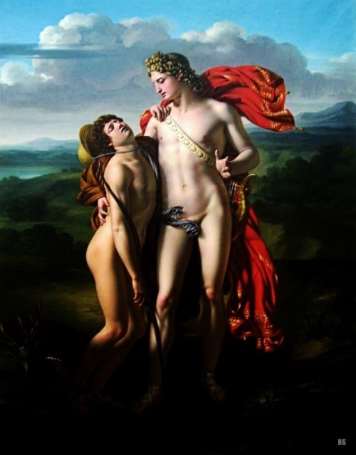 hadrian6: Apollo and Cyparisse. 1811.   Jean Pierre Granger. French 1779-1844. oil/canvas. http