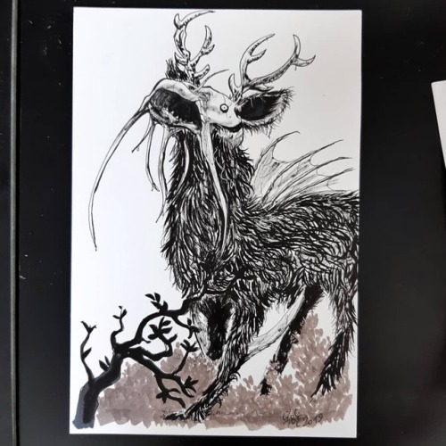 You&rsquo;ve been catfished, my deer. #monstersof2019 #onemonsteraday #monster #dessin #drawing #ill