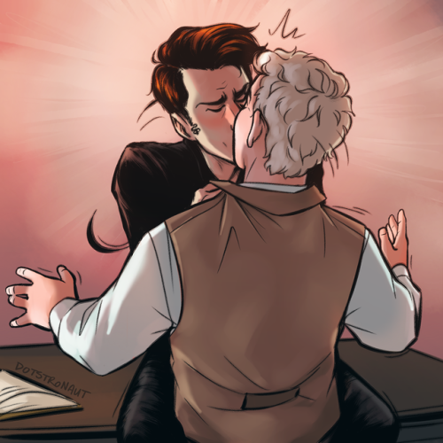 theladyzephyr:dotstronaut:“Am I ssure?” Crowley hissed, pressing scalding kisses under A