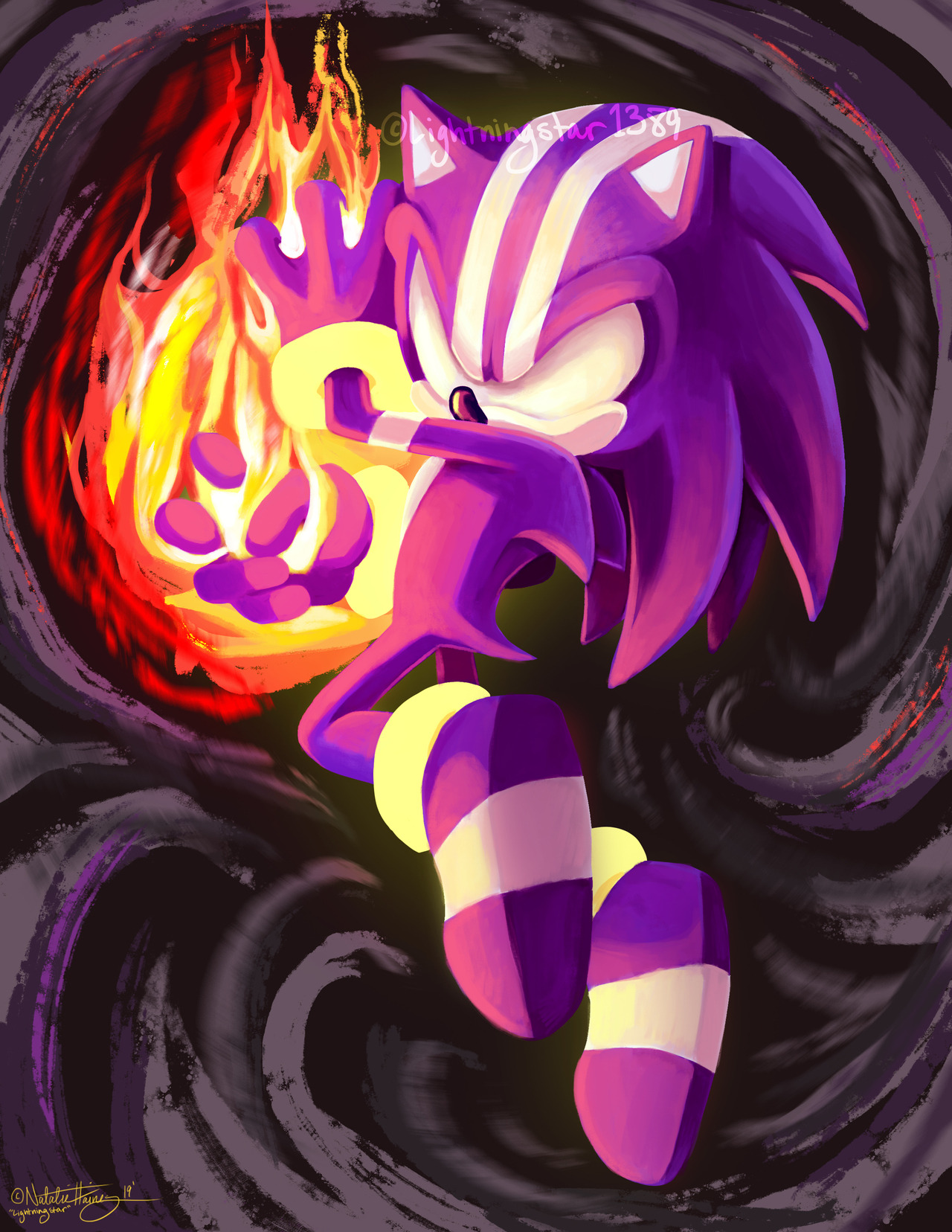 An artwork of Darkspine Sonic that I made back in 2020! : r/SonicTheHedgehog