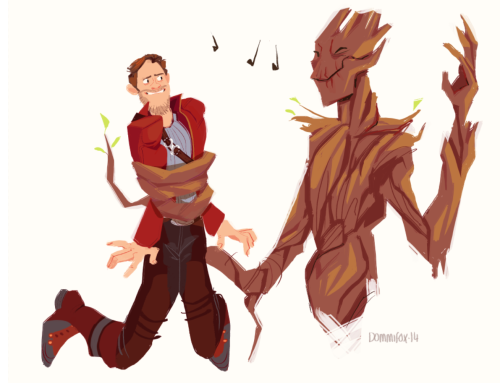 dommifox:  I’M HOOKED ON THIS FILM. Star-Lord- Part time dance instructor. (PS. I opened up an Inprnt account quite a while back but this is the first time I’m mentioning it! You can grab a print of Rocket and Peter Quill dancing HERE )