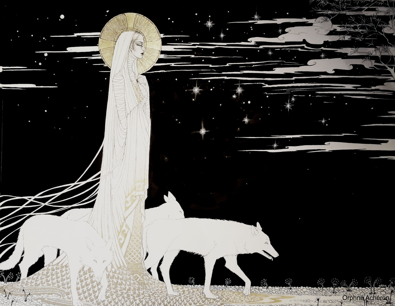 orphneacheron: WINTER SENTINEL.XVIII.II.MMXIX. by Orphné Achéron.  pencil, ink