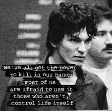 killer-facts:  Some serial killers look innocent on the day of their trial, some look sinister or guilty. Serial killer Richard Ramirez just looked like the devil, and boy did he live up to that look.