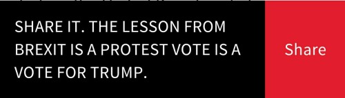 sarahlancashire:politicalmachine:americans: please learn from brexit. please realize that a “””prote