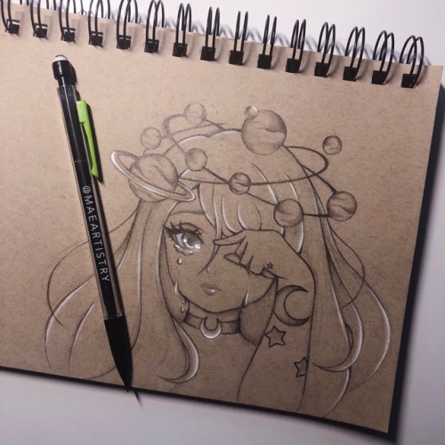“Melancholy” Pencil sketch + light digital touch ups. ✍ SOCIAL MEDIAS: ‣ instagram.com/maeartistry ‣