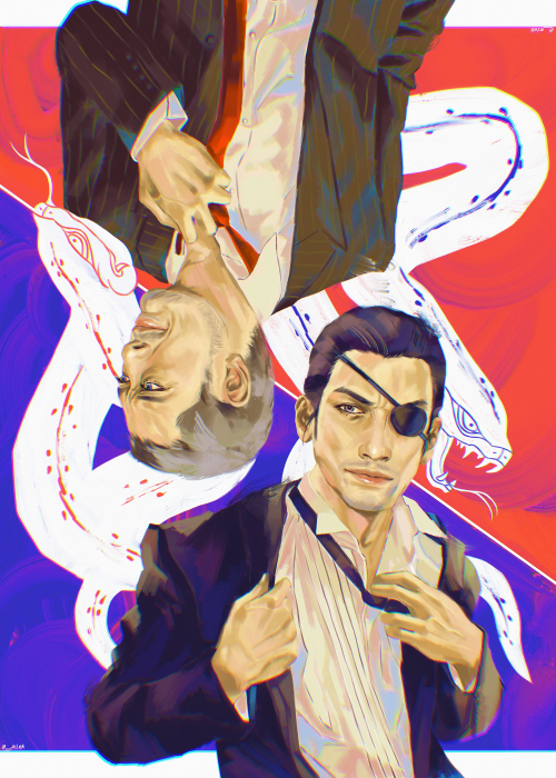 Majima & Sagawa. I’ve noticed I have yet to paint Sagawa & was feeling some Y0. This came ab