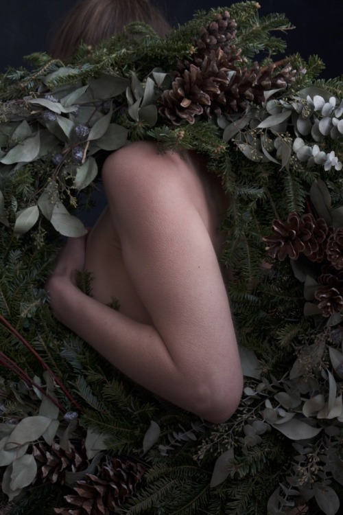 brookelynne:  winter wreath | self-portraits •✧{ more on patreon }✧•  patreon.com/brookelynne