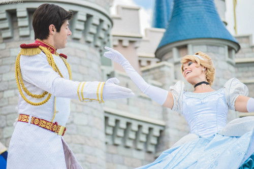 disneyworldsisters: Cinderella and Prince Charming by WDWSisters
