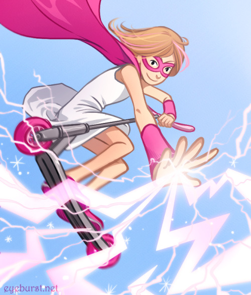 italktosnakes: bettersupes: Here’s an original hero, Lightning Girl! KIDS ARE SO GREAT.