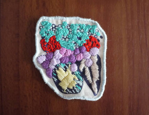 Hand Embroidered Fruits and Flowers Patch, Masae WadaSOLD