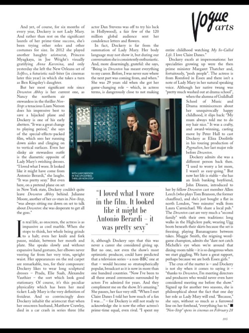 Michelle Dockery&rsquo;s full interview in Vogue UK March 2014