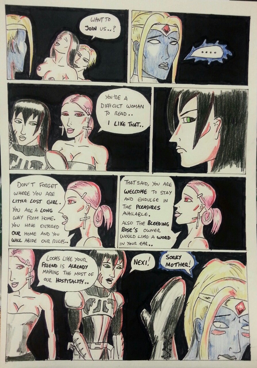 Kate Five vs Symbiote comic Page 76  Naughty Nexi! The symbiote is like a horny teenager,