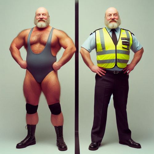 Security Guards, Prison Officers, Cops, Bouncers. Before And After Images. Part 1