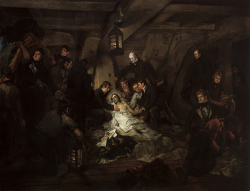 captain-foulenough: - The Death of Nelson at the Battle of Trafalgar, Samuel Drummond, 1806 - The De