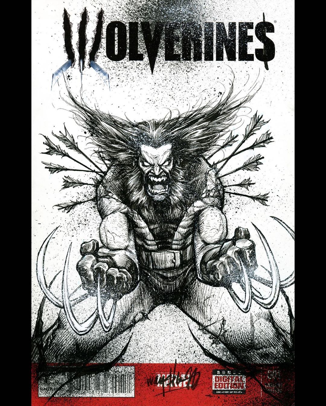Wolverine Cover  Tony Santiago Art